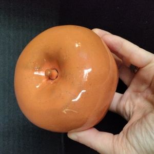 Heavy pottery glazed apple